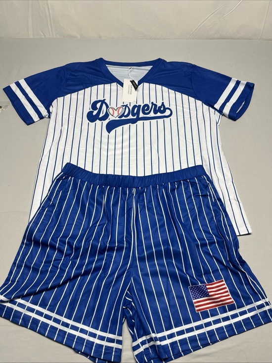 Tops - Blue & White Pinstripe V-Neck Women’s Top